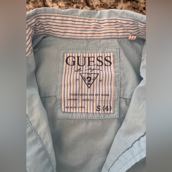 Guess Kids Light Blue Button Down Shirt - Picture 2 of 12